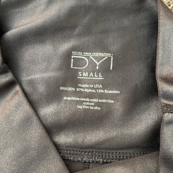 DYI High Shine Steel Gunmetal Leggings Size Medium - Picture 3 of 3